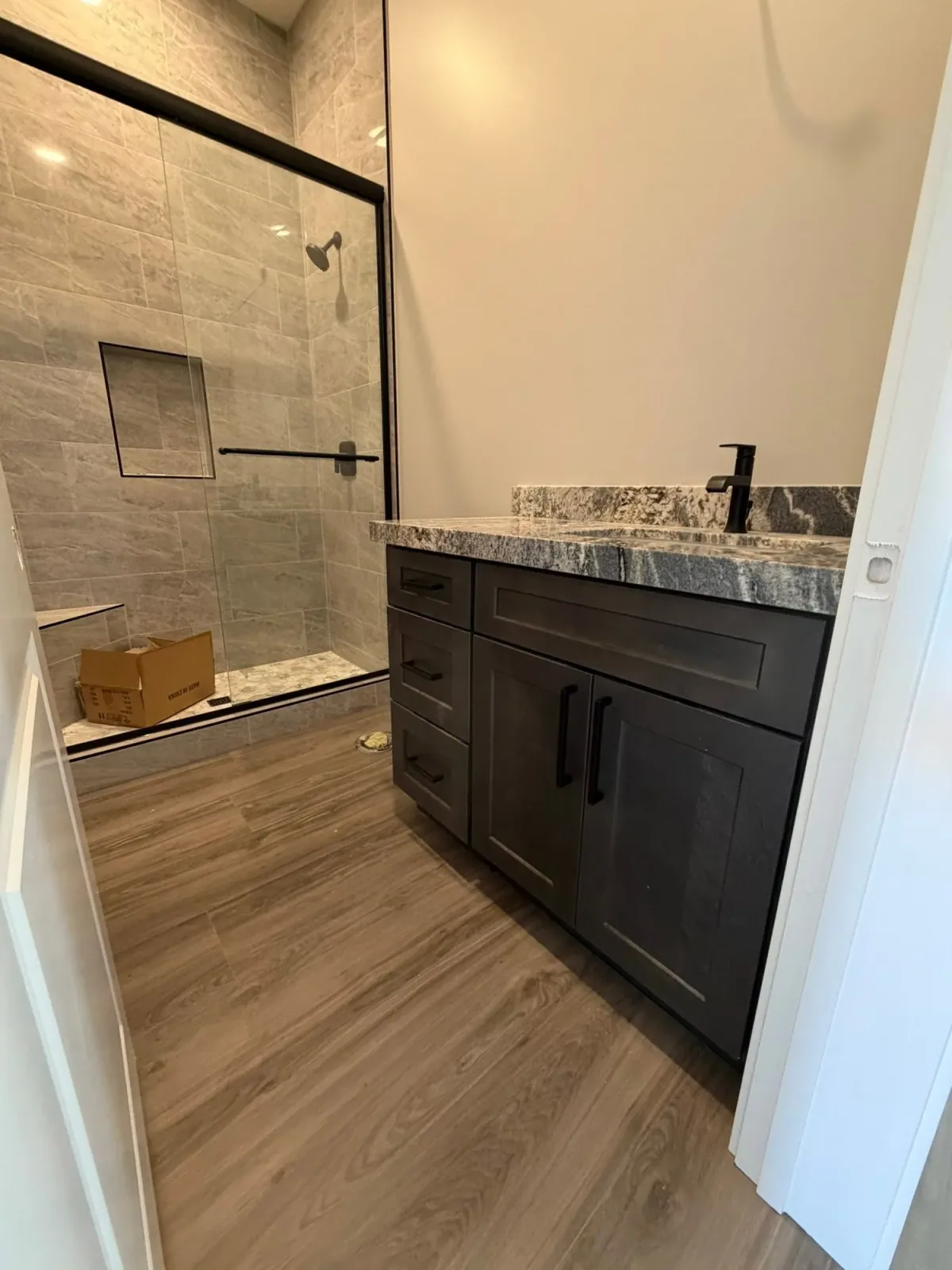 Custom bathroom vanity and cabinet installation by Ramos Cabinetry and Construction in Mesa, AZ