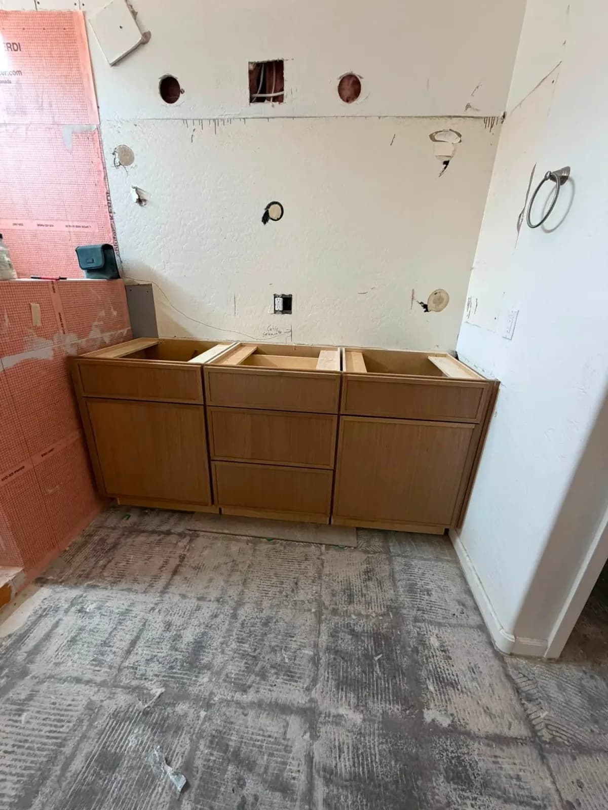 Cabinet installation and remodel prep by Ramos Cabinetry and Construction in Mesa, AZ