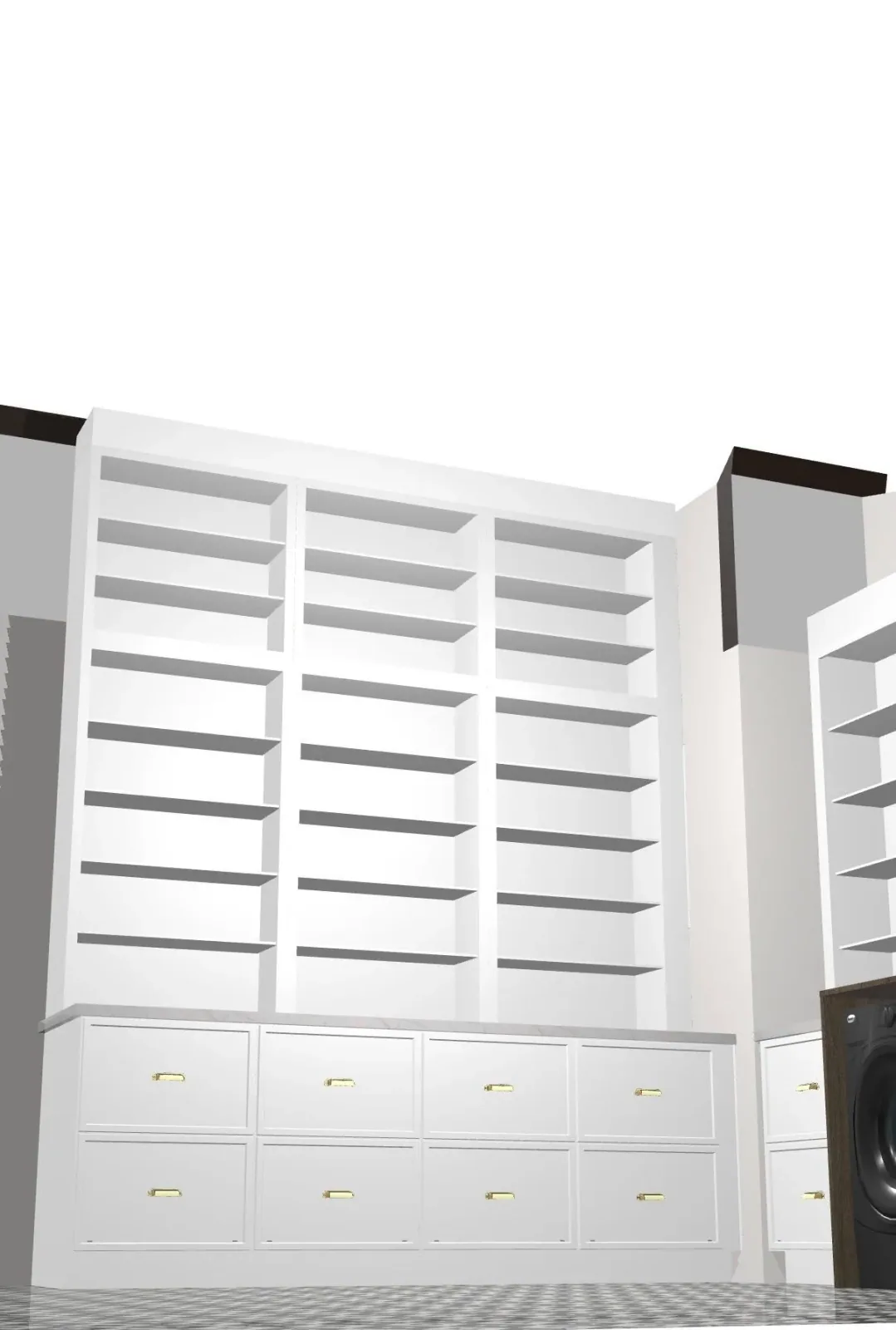Custom cabinet door storage and tall cabinet by Ramos Cabinetry and Construction in Phoenix, AZ