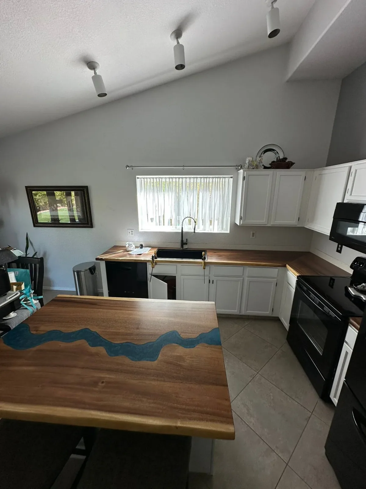 Kitchen cabinet installation and island work by Ramos Cabinetry and Construction in Tempe, AZ