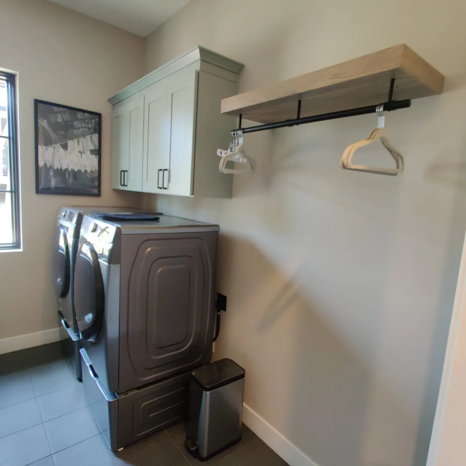 Laundry room cabinet storage and utility room cabinetry by Ramos Cabinetry and Construction in Scottsdale, AZ